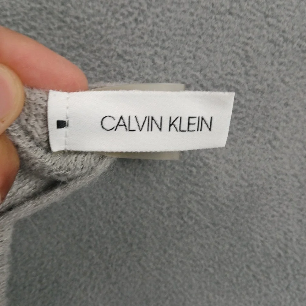 Calvin Klein Infiniti Scarf Womens Light Gray Textured Soft Stretch Comfortable‎
